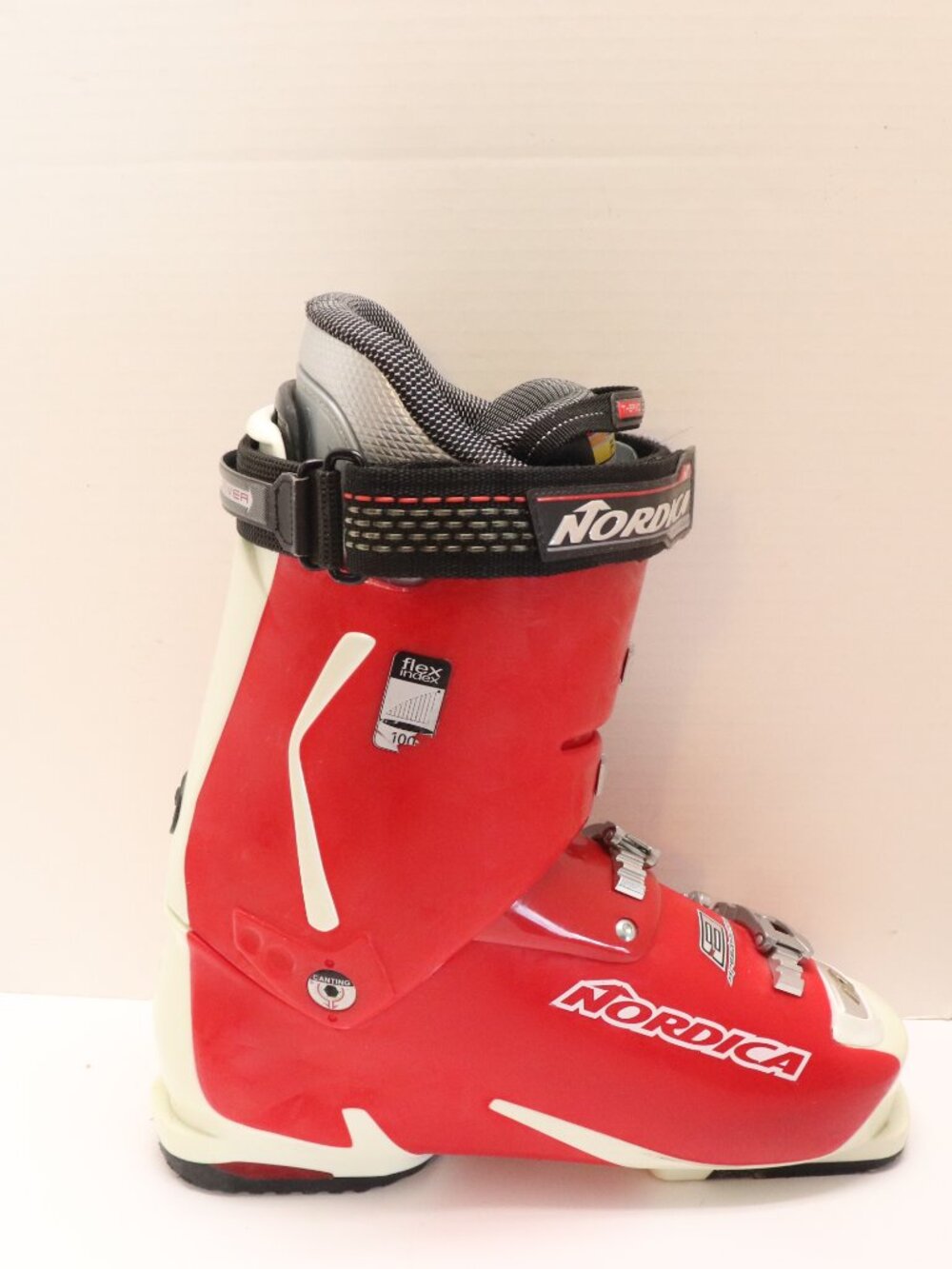 Nordica Speedmachine 8 Red Mens Ski Boots Size 28.0 28.5 US 10 10.5 BSL 325mm - Picture 8 of 14